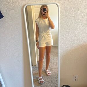 White Zara beach cover up romper